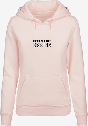 Merchcode Sweatshirt 'Spring - Feels like' in puder / schwarz, Produktansicht