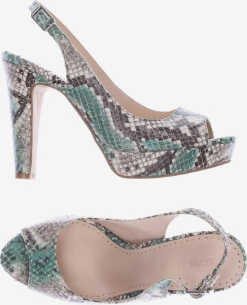 Elvio Zanon Sandals & High-Heeled Sandals in 37 in Green: front