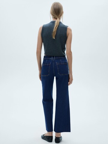MANGO Wide Leg Jeans 'CATHERIN' in Blau