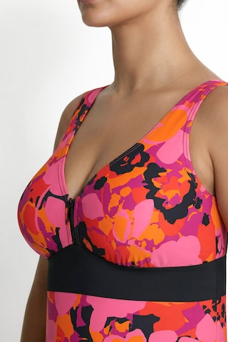 Ulla Popken Bandeau Badpak in Roze