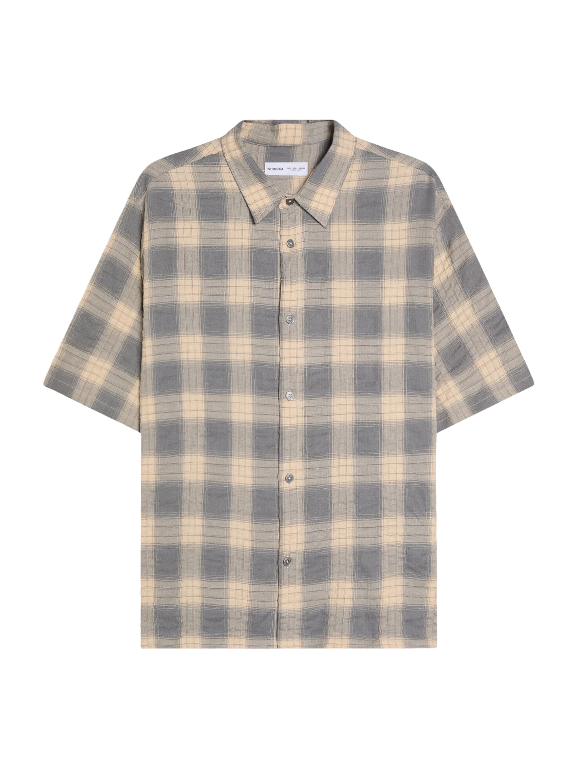 Bershka Koszula w kolorze beżowy / ciemnoszarym, Podgląd produktu