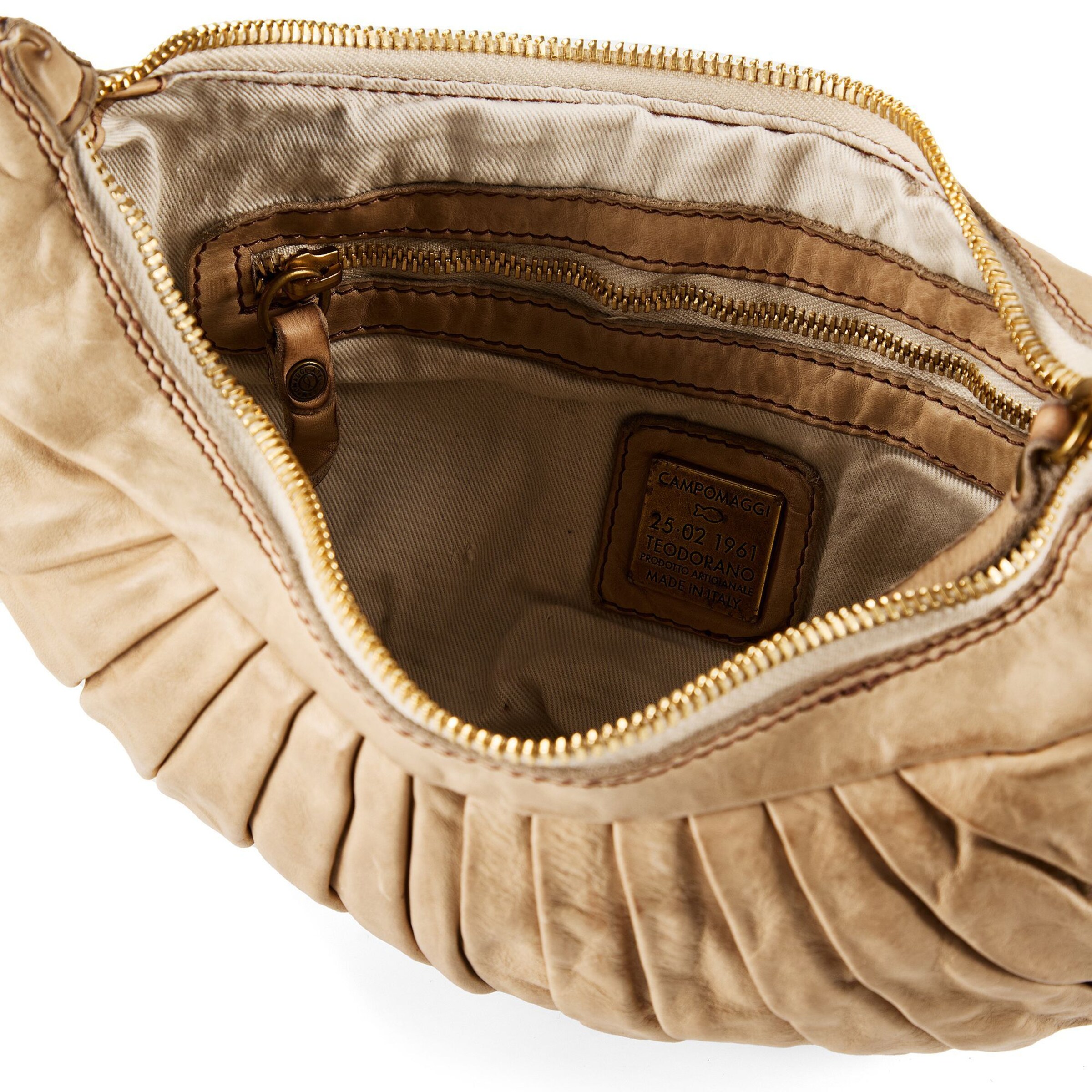 Campomaggi Schultertasche 'Luna' in Beige