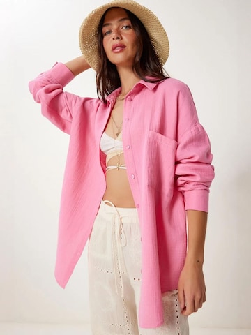 T-shirt Happiness İstanbul en rose : devant
