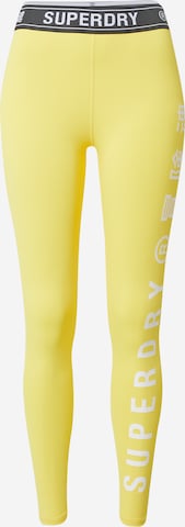 Superdry Workout Pants in Yellow: front