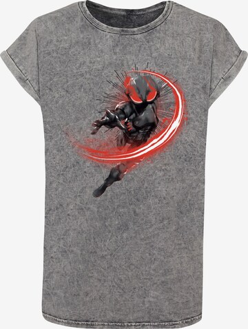 ABSOLUTE CULT T-Shirt 'Aquaman - Black Manta Flash' in Grau: predná strana