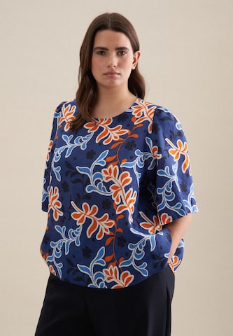 SEIDENSTICKER Blouse 'Schwarze Rose' in Blue: front