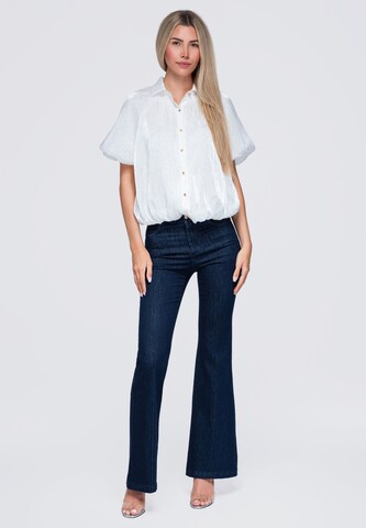 Ombre Blouse in Wit
