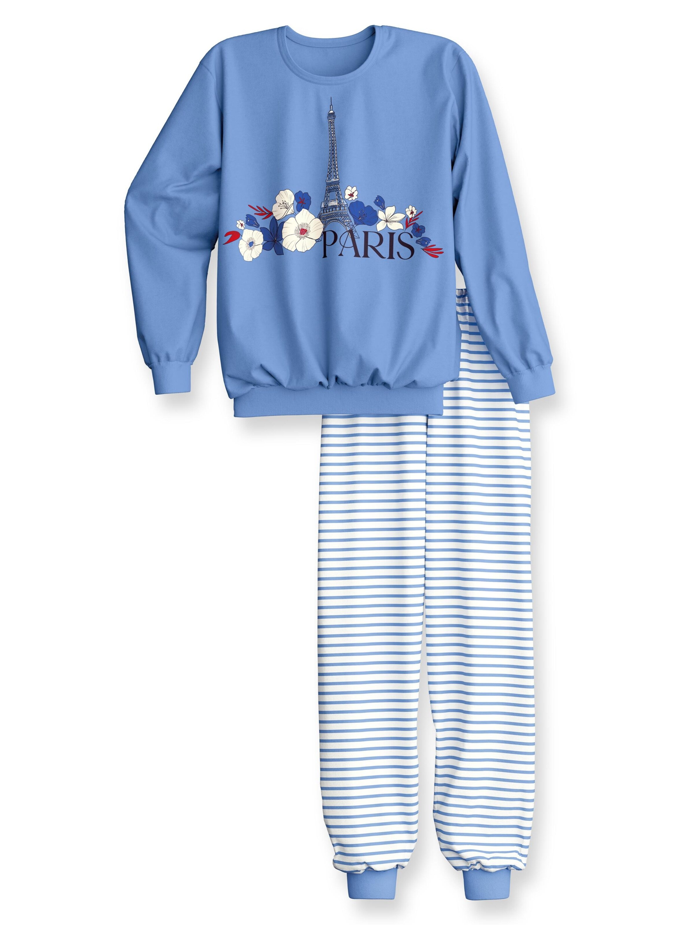 CALIDA Pajamas 'Kids Stripes' in Blue: front