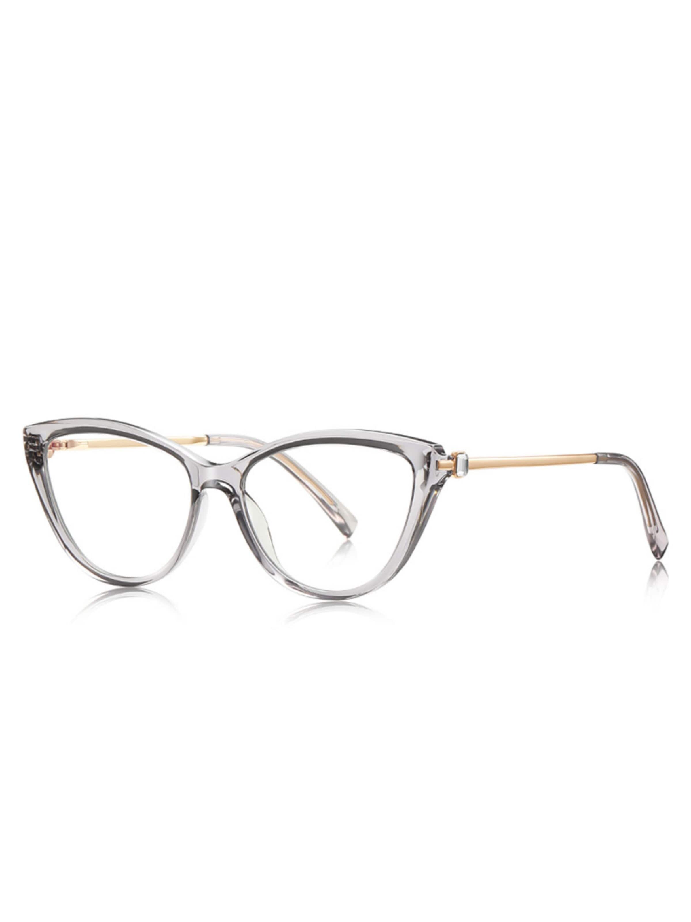 Lunettes de soleil 'Damen Cat-eye Blaulichthemmende Brillen Für Frauen Overhunk' VEYREY en gris : devant