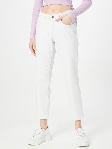 JDY Regular Trousers 'Louie' in White: front