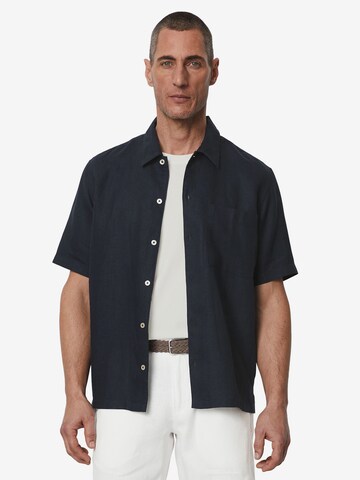 mėlyna Marc O'Polo Standartinis modelis Marškiniai: priekis
