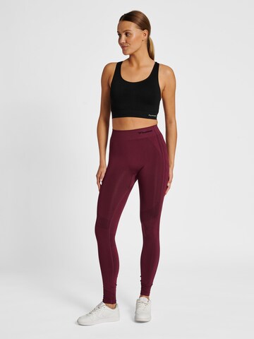 Hummel Skinny Workout Pants in Purple