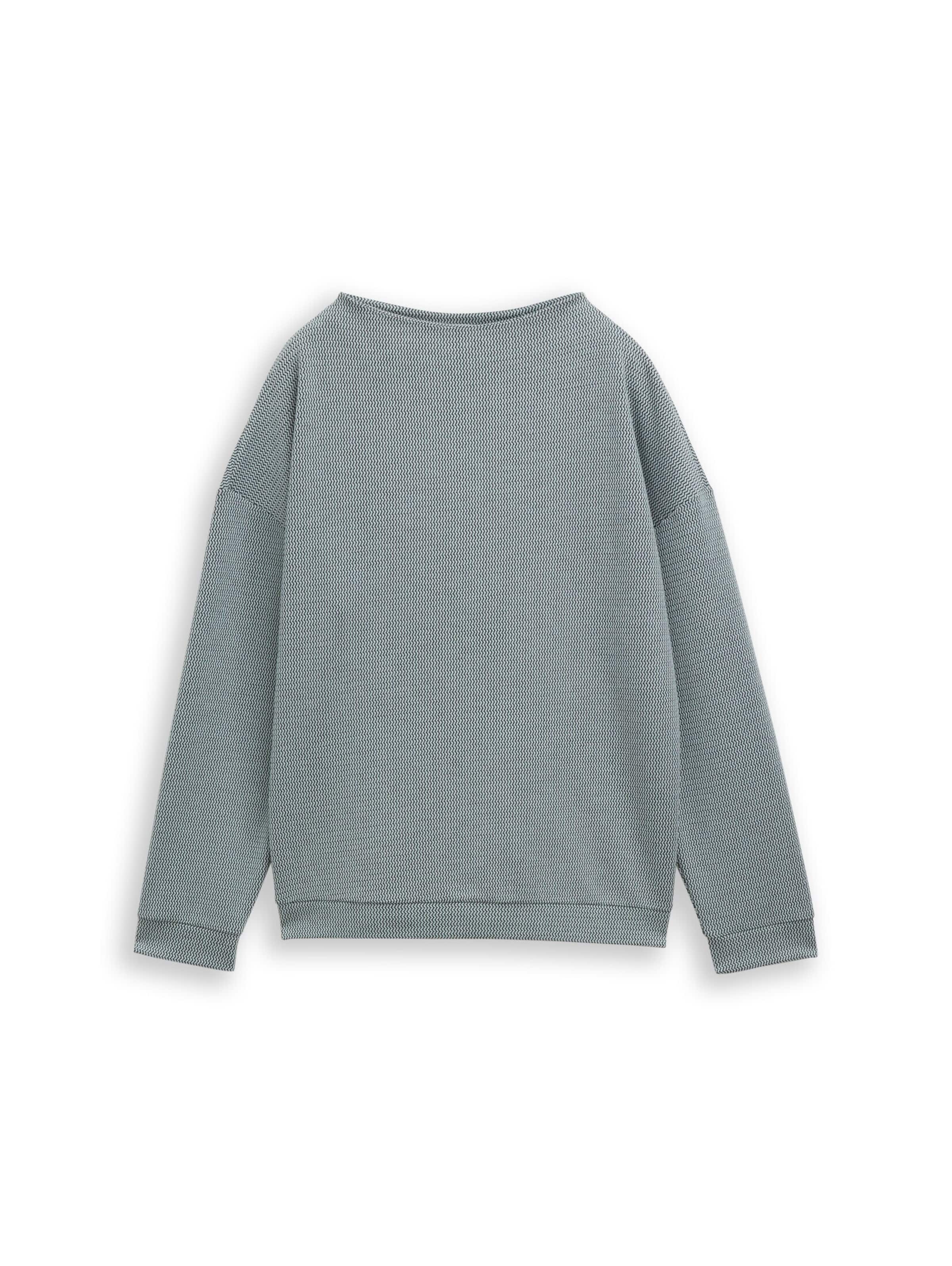 TOM TAILOR Sweatshirt in Groen: voorkant