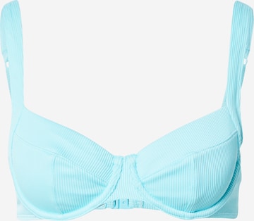 Hunkemöller T-shirt Bikinitop in Blauw: voorkant