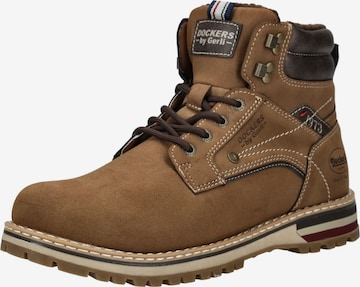 Dockers by Gerli Lace-Up Boots in Brown: front