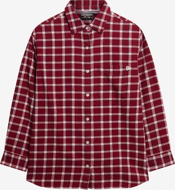 Chemisier Superdry en rouge : devant