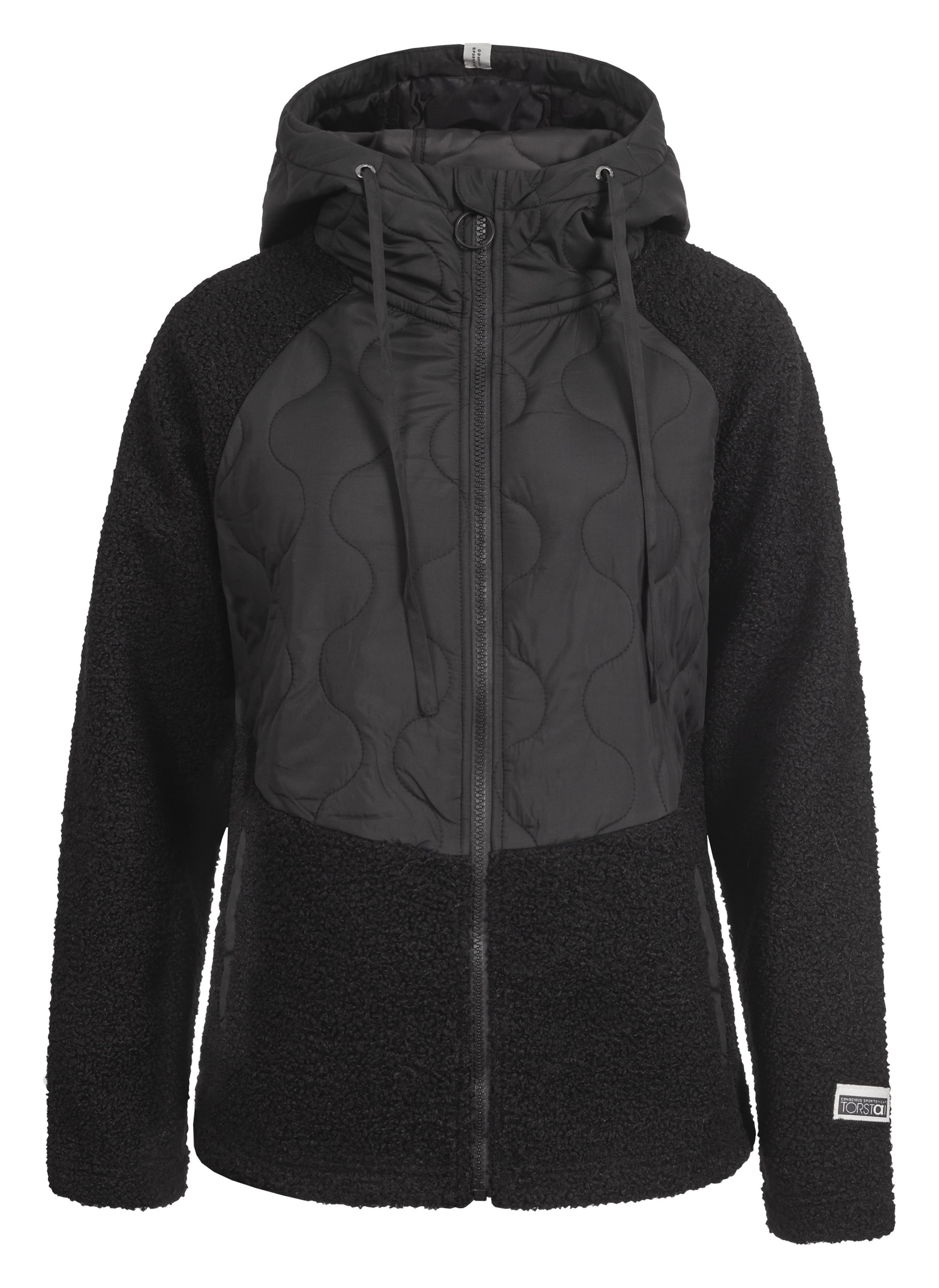 Torstai Αθλητική ζακέτα φούτερ 'Bologna' σε μαύρο: μπροστά