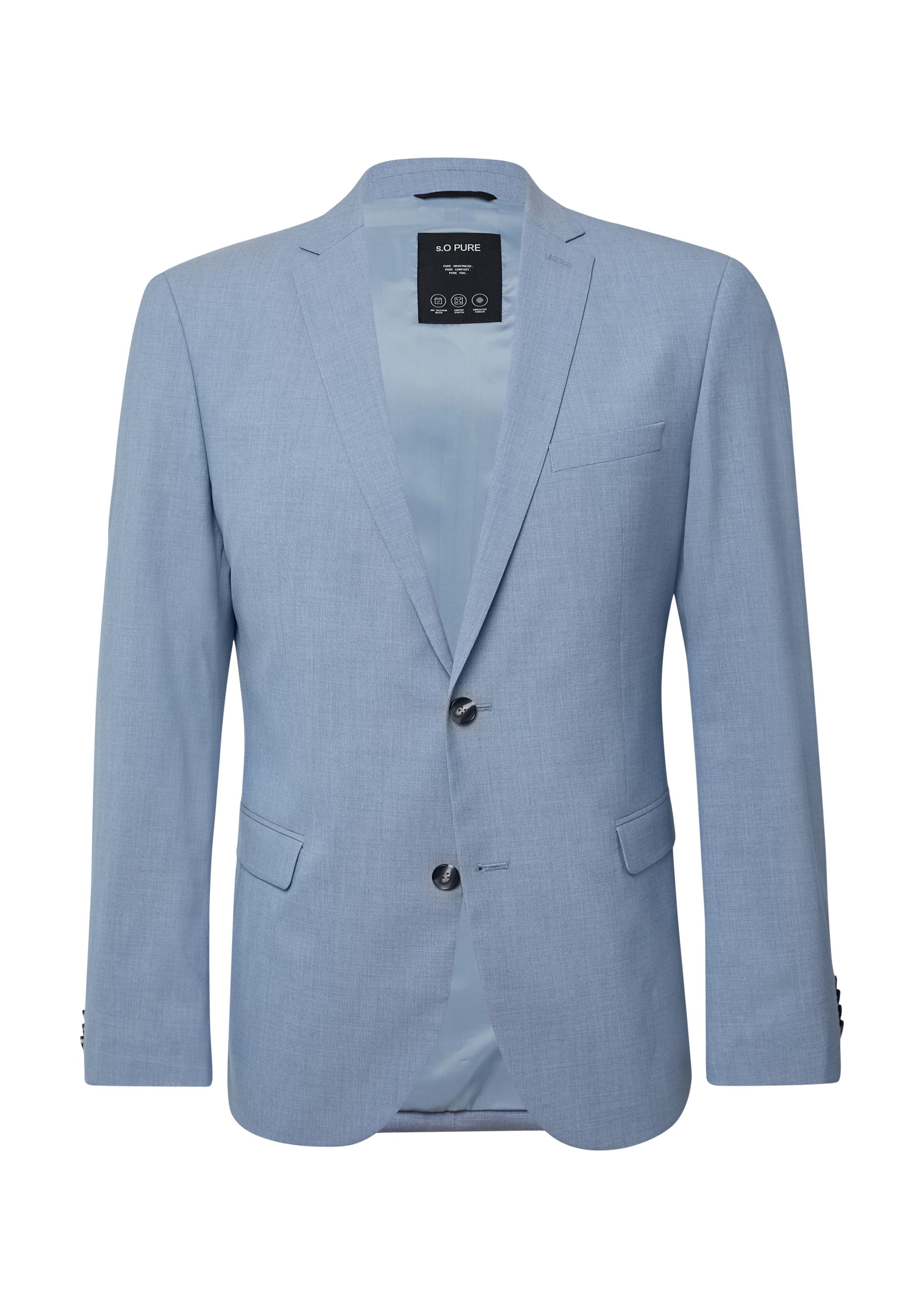s.OliverSlim Fit Sako - plava boja: prednji dio