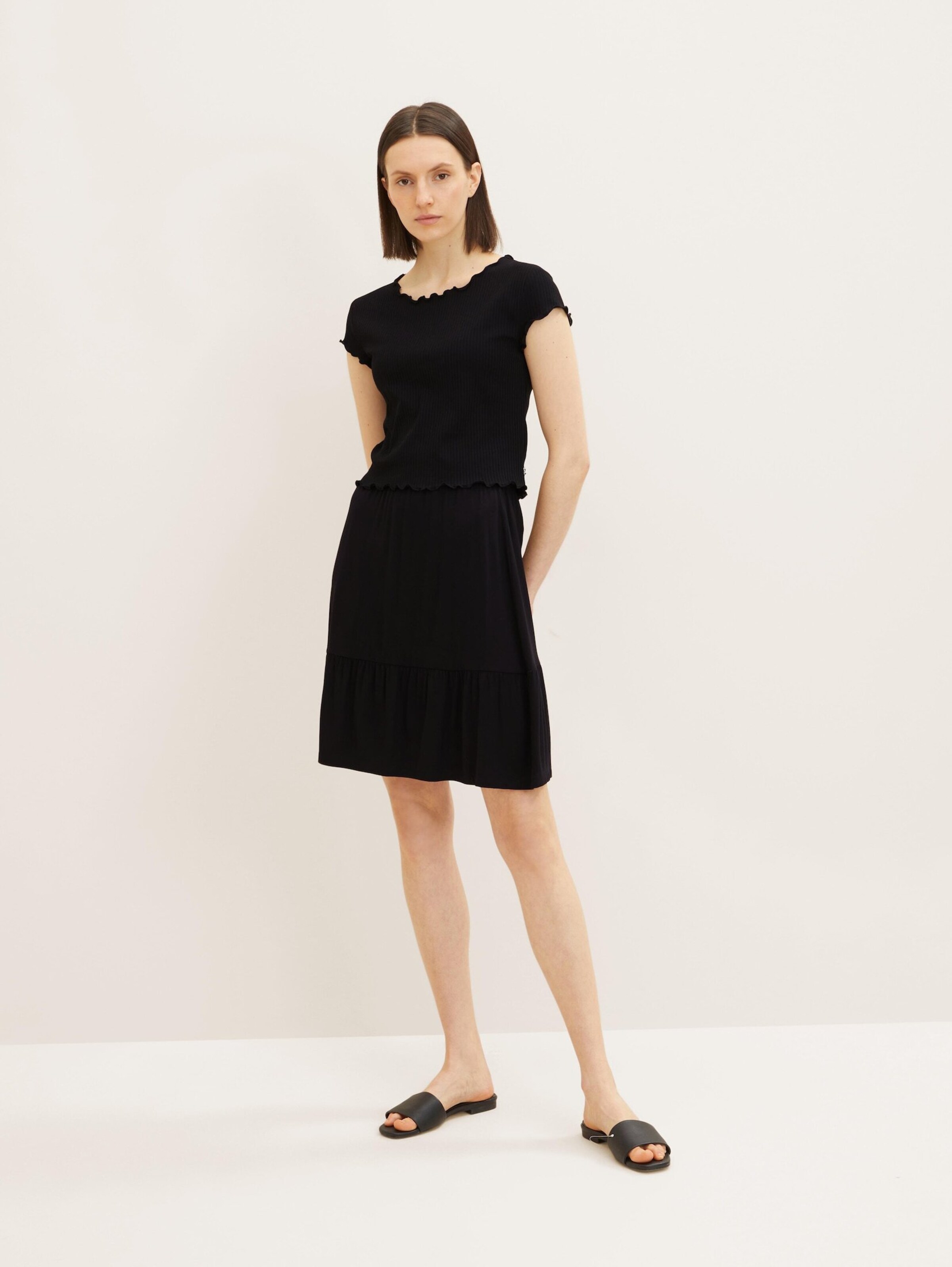 Frauen Röcke TOM TAILOR Rock in Schwarz - TA40517 Frauen Röcke TOM TAILOR Rock in Schwarz - TA40517