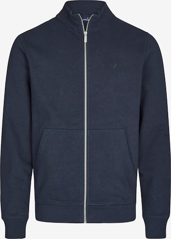 HECHTER PARIS Zip-Up Hoodie in Blue: front