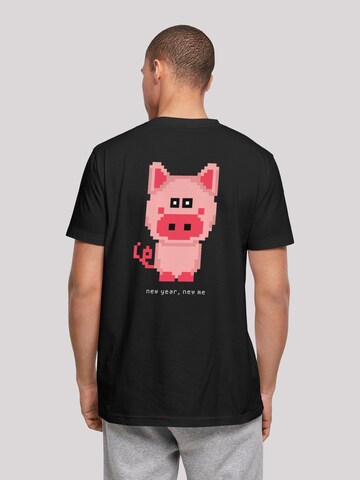 F4NT4STIC Shirt 'Happy People Only Good Vibes' in Schwarz