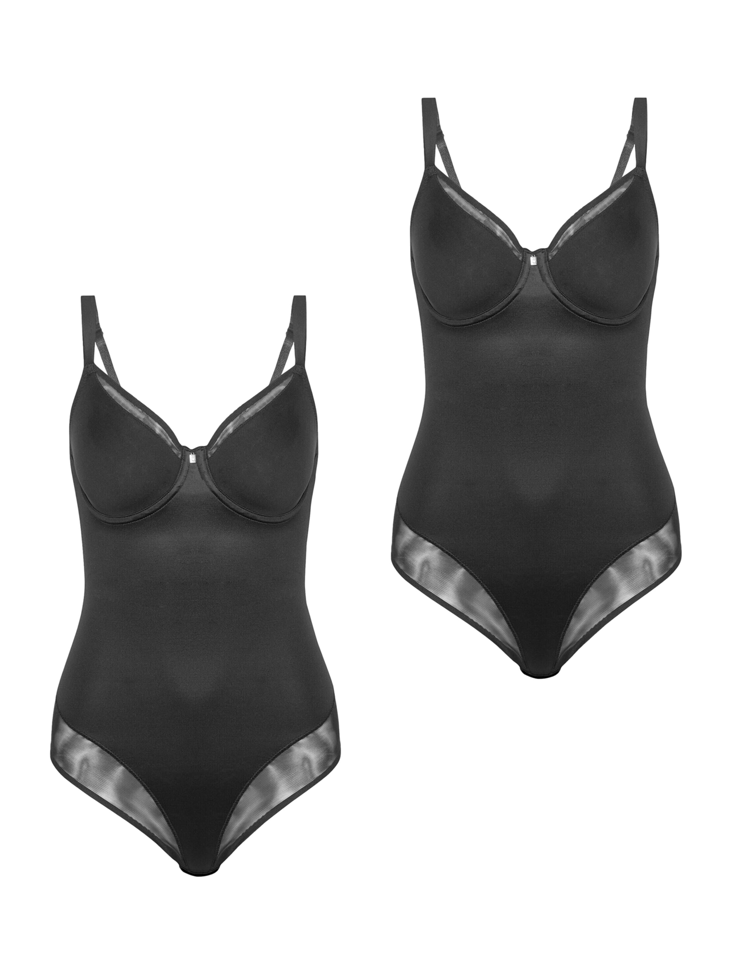 TRIUMPH Bodysuit ' True Shape Sensation ' in Black: front