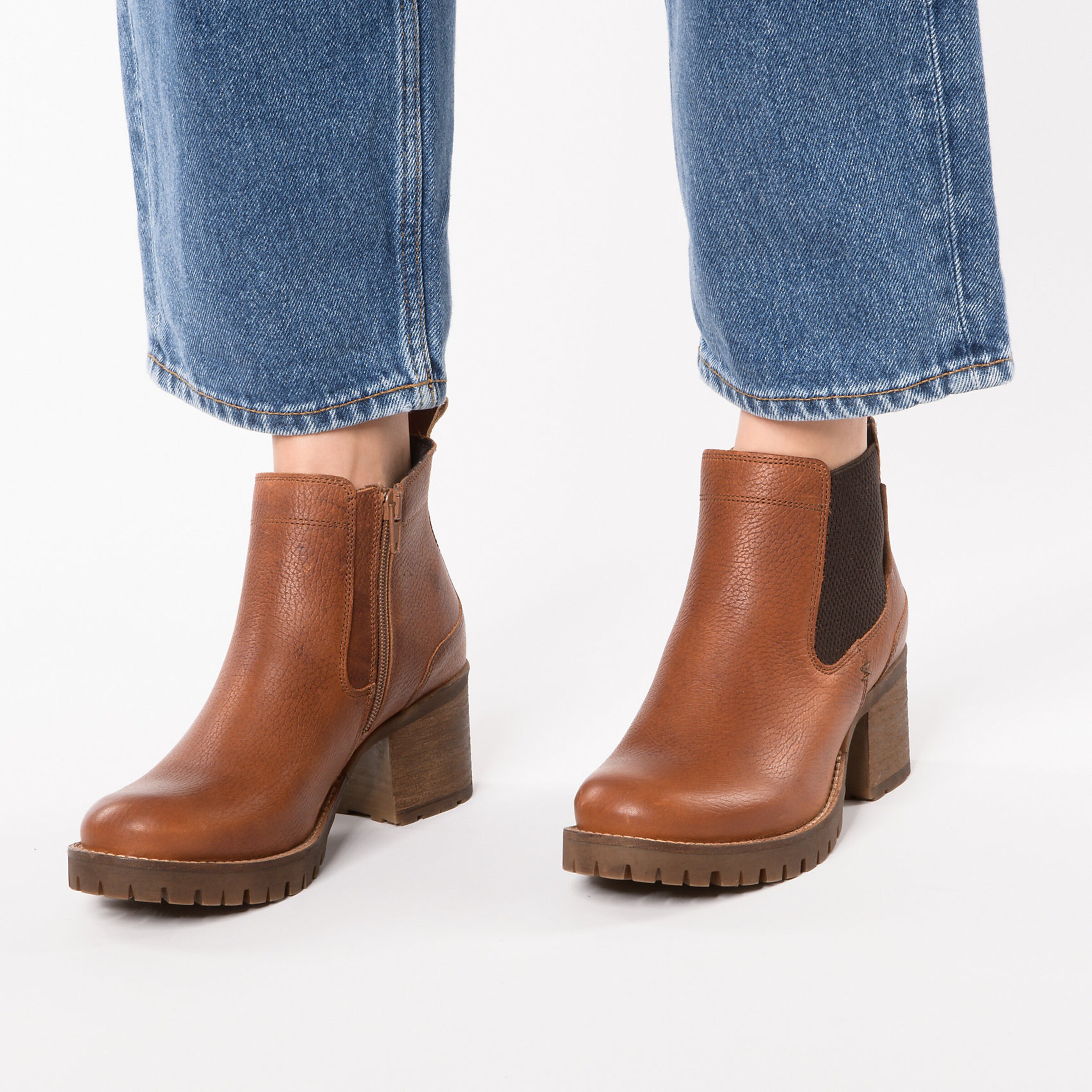 Frauen Stiefeletten JOLANA & FENENA Chelsea Boots in Cognac - PC74108 Frauen Stiefeletten JOLANA & FENENA Chelsea Boots in Cognac - PC74108
