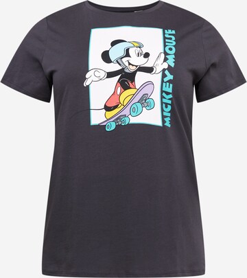 T-shirt 'Mickey' ONLY Carmakoma en gris : devant