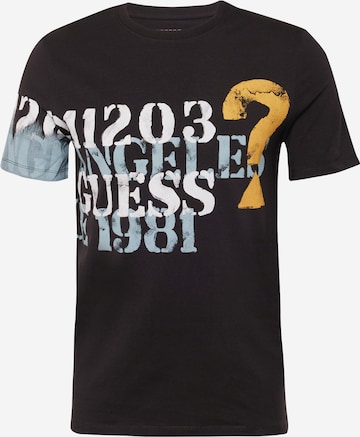 T-Shirt GUESS en noir : devant