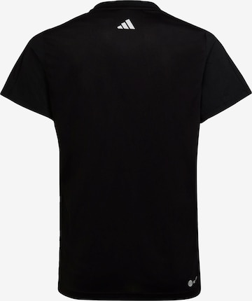 ADIDAS PERFORMANCE Функционална тениска 'Essentials Aeroready -Fit Logo' в черно