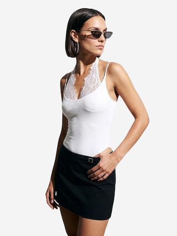 Body a camicia 'Bodys' di Dilvin in bianco