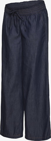 MAMALICIOUS Wide leg Broek 'NATALIA' in Blauw: voorkant