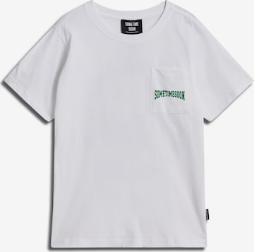 T-Shirt SOMETIME SOON en blanc : devant
