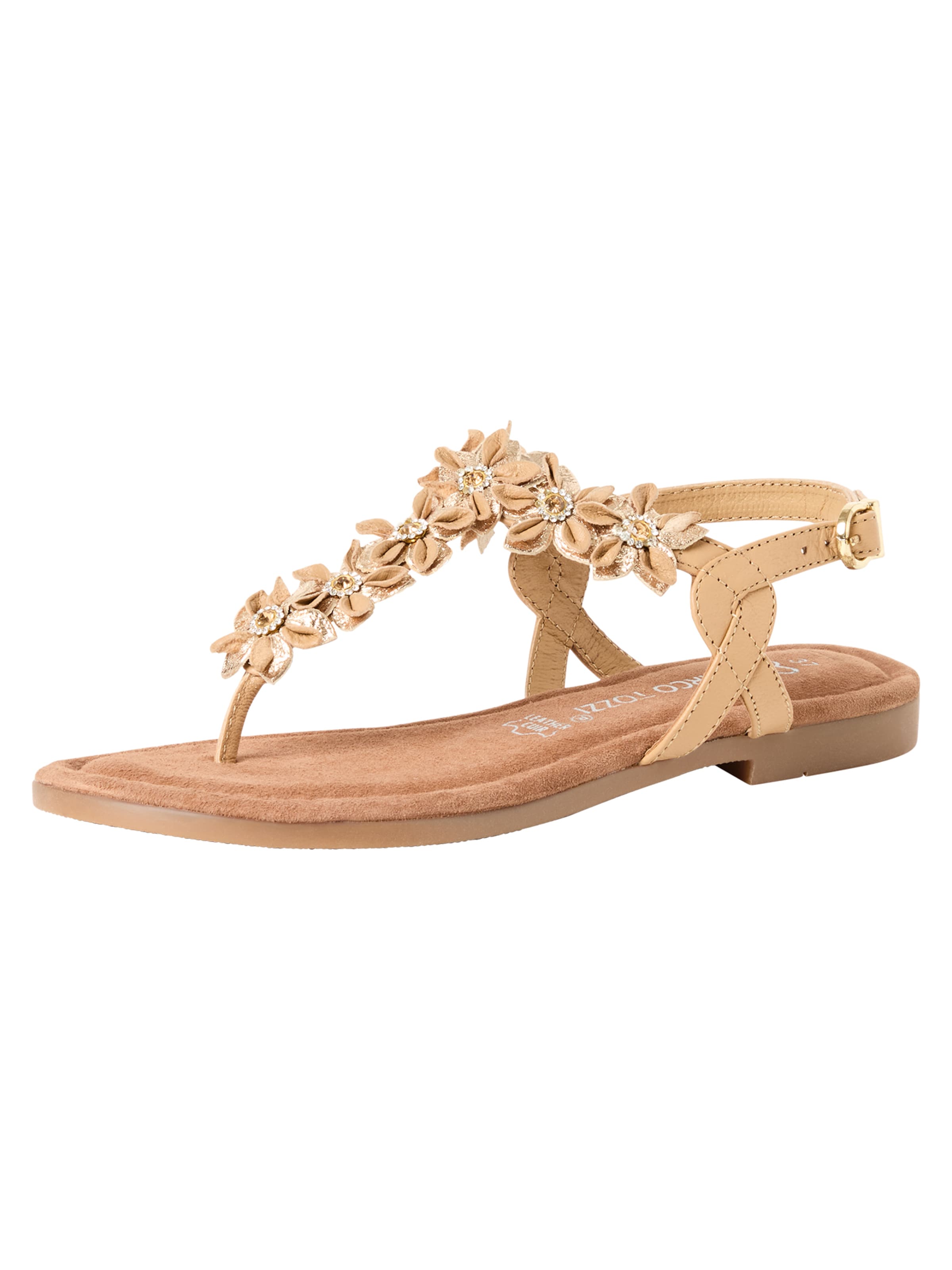 Tongs MARCO TOZZI en beige : devant