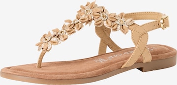 Tongs MARCO TOZZI en beige : devant