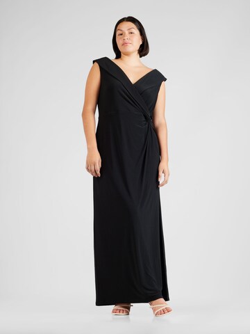 Robe de soirée 'LEONIDAS' Lauren Ralph Lauren Plus en noir : devant