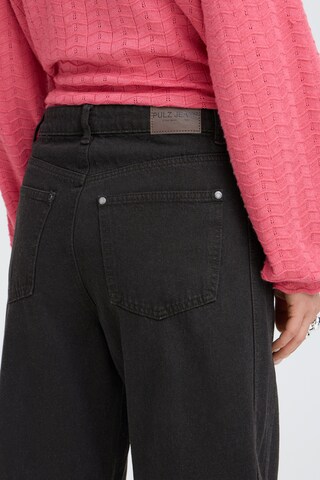 Pulz Barrel Jeans in Brown