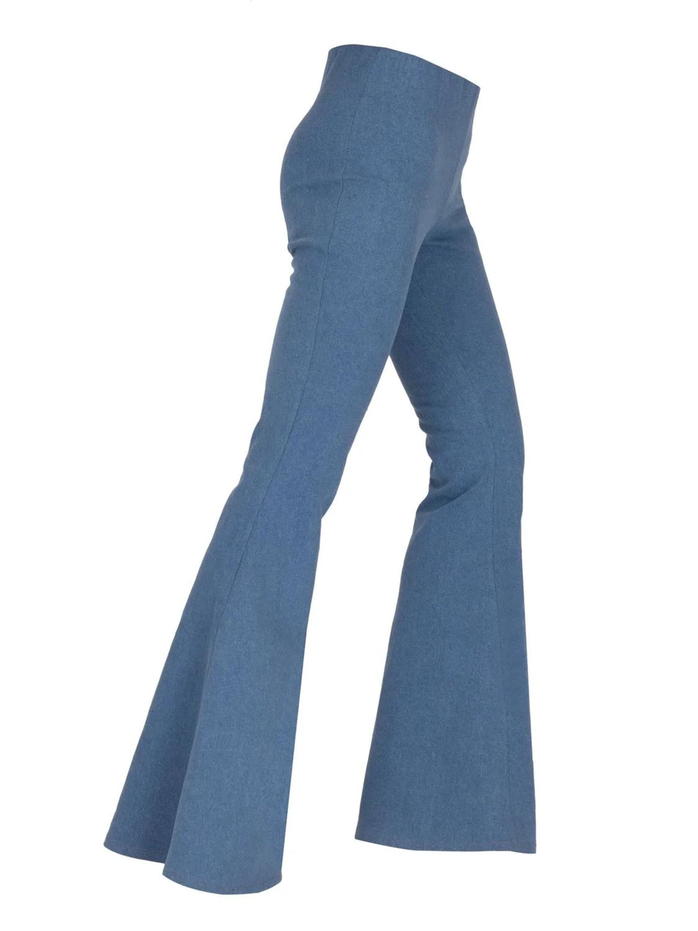 OPRA Flared Trousers 'OPRA Spodnie Riyah Indigo One Size' in Blue