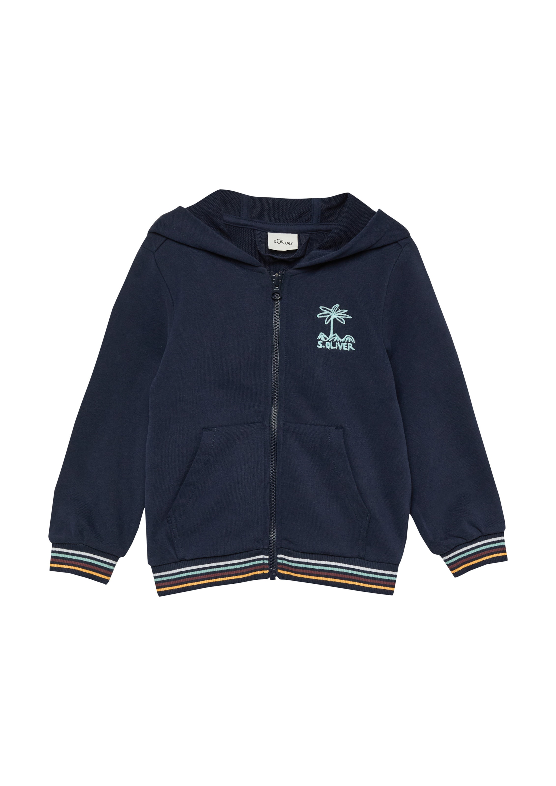 Veste de survêtement s.Oliver en bleu : devant