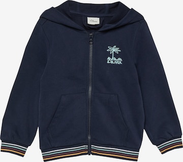 s.Oliver Sweatshirt Jacke in Blau: Vorderseite