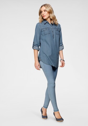 ARIZONA Jeansbluse in Blau