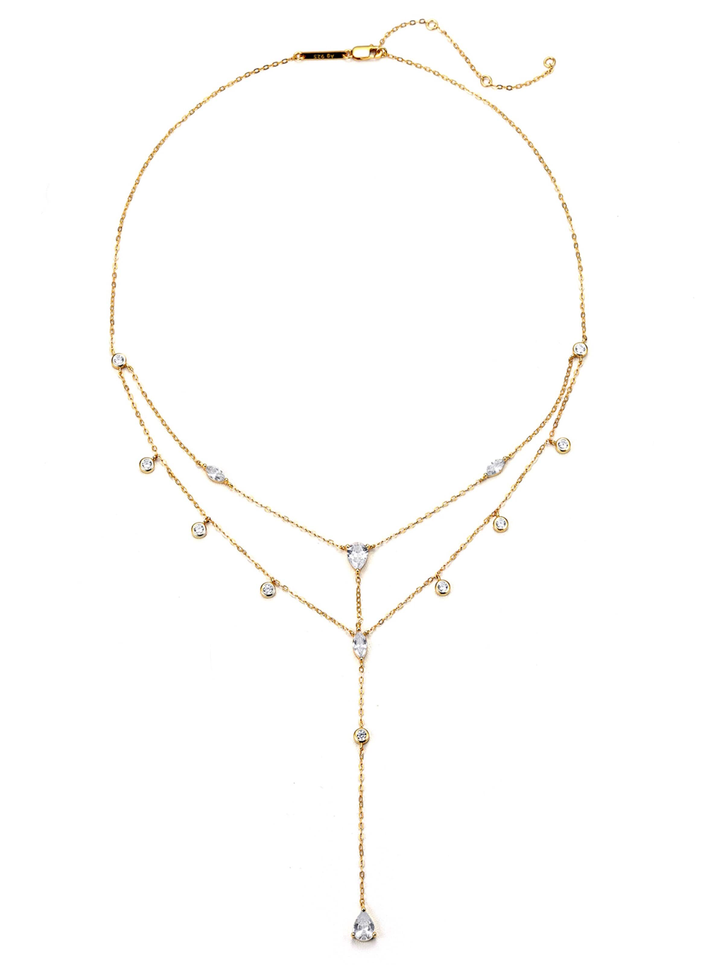 Hey Happiness Necklace 'Dazzle' in Gold: front