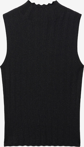 MANGO Knitted Top 'URANIO' in Black: front