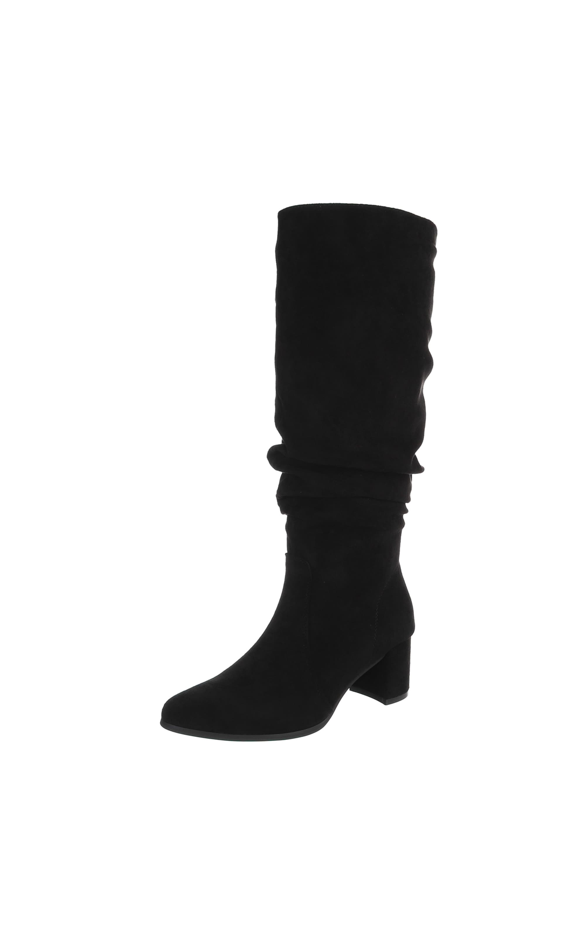 Ital-Design Stiefel in Schwarz: Vorderseite