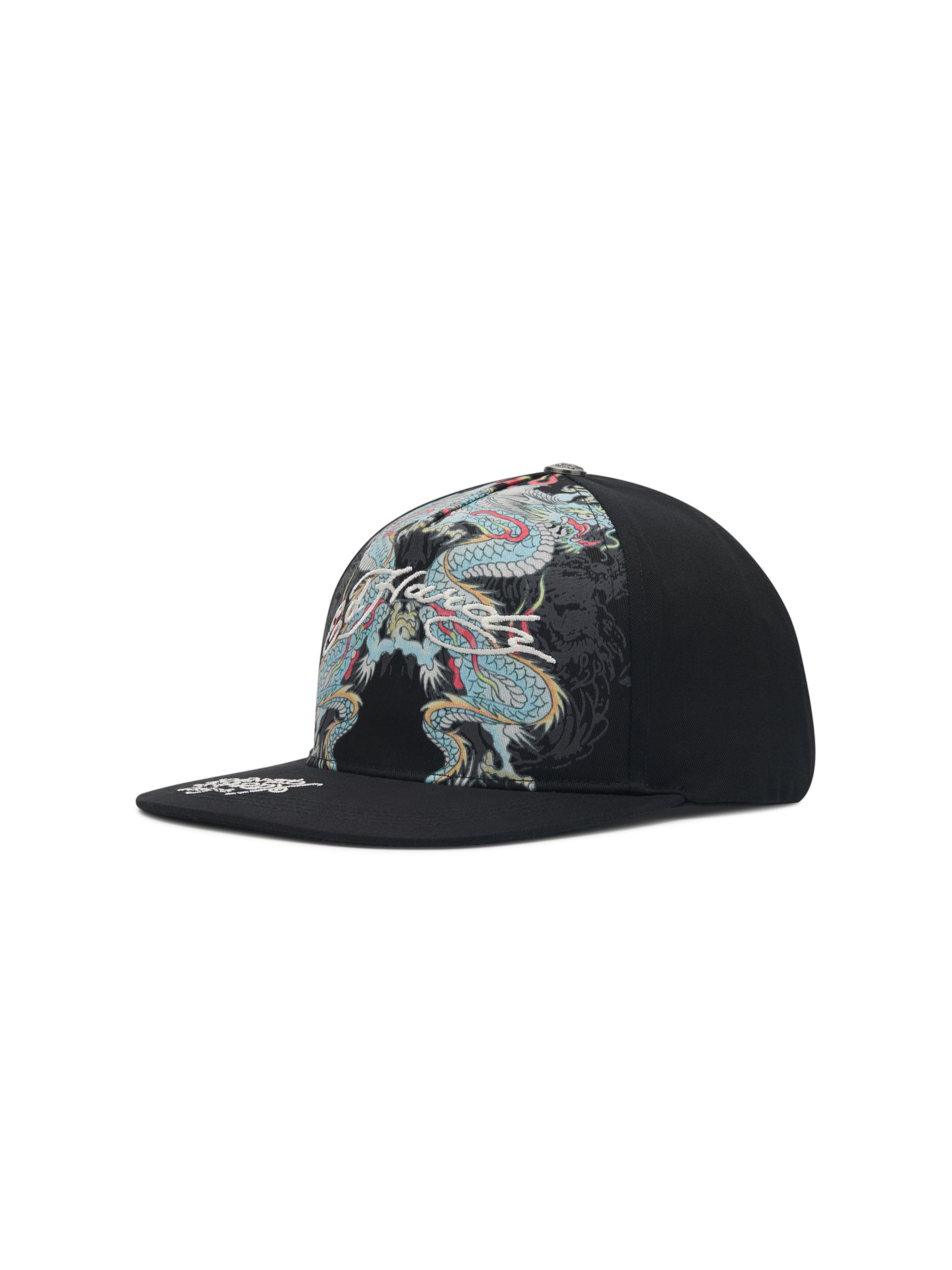 Ed Hardy Keps 'Battle Dragon' i svart: framsida