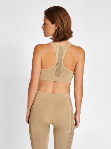 Hummel Bustier Sport-BH in Beige