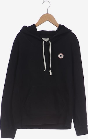 CONVERSE Sweatshirt & Zip-Up Hoodie in XL in Black: front