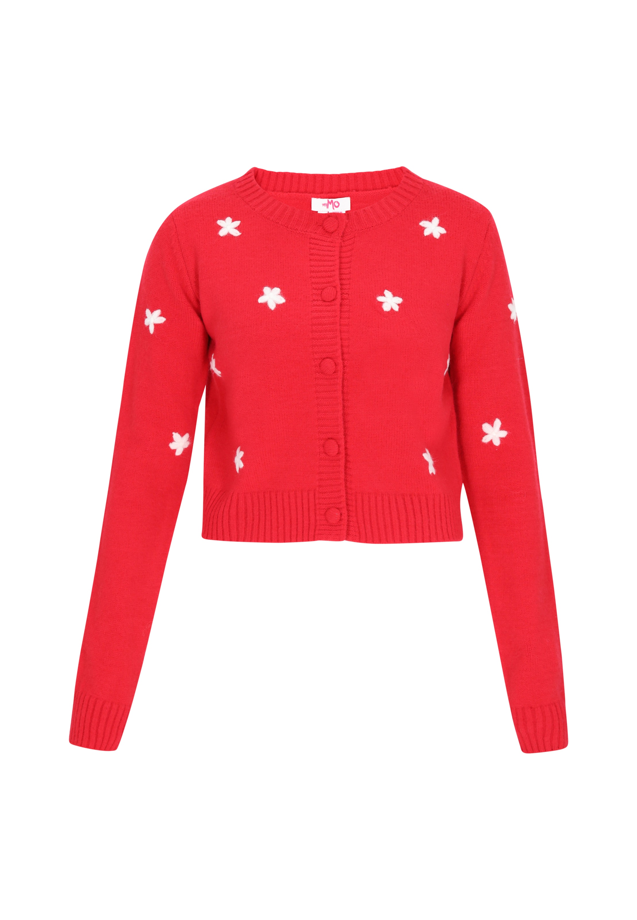 MYMO Πλεκτή ζακέτα σε κόκκινο: μπροστά