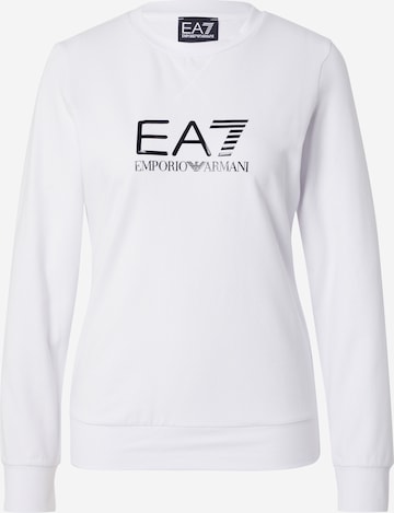 EA7 Emporio Armani Sweatshirt in Weiß: predná strana