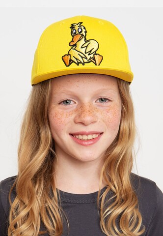 LOGOSHIRT Cap 'Ente - Sitzt' in Gelb